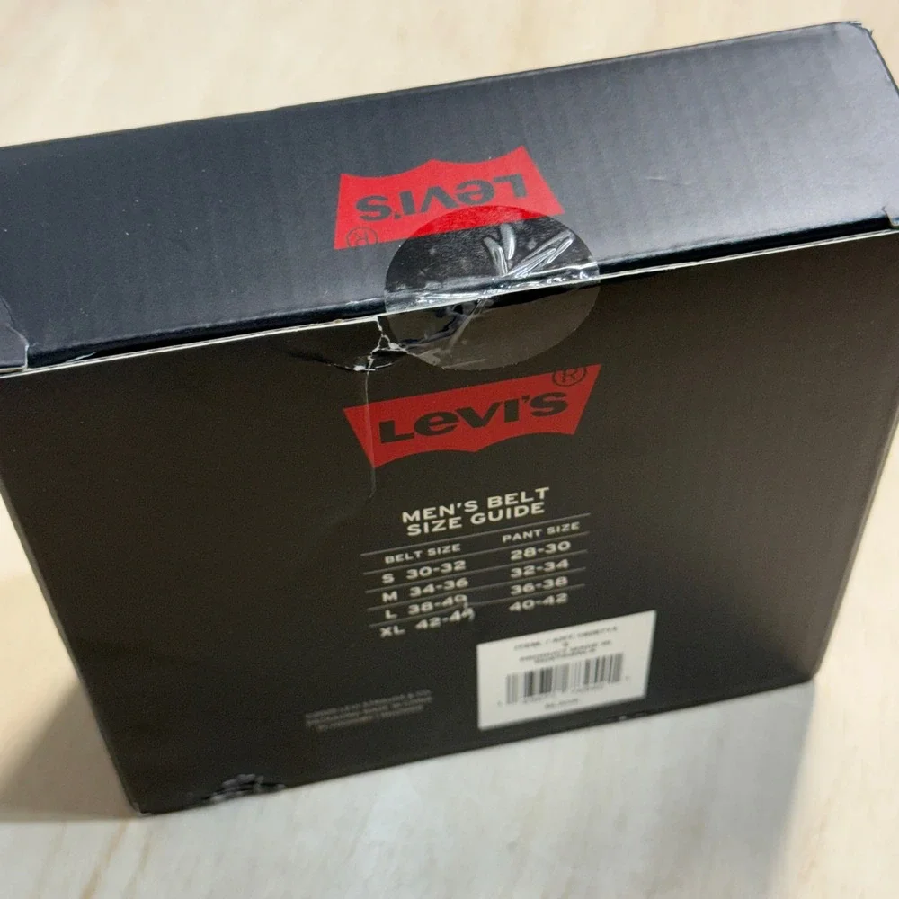 Levis Mens Genuine Leather Belt Black Small 30-32 Harness Buckle Pant Size 28-30